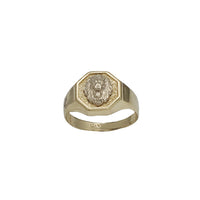 Two Tone Lion Head Ring (14K)