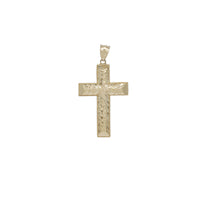 Diamond-Cut Nugget Cross Pendant (14K)