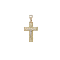 Two-Tone Diamond Cut Jesus Pendant (14K)