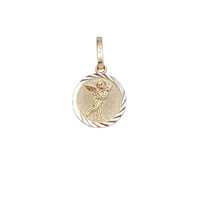 Two-Tone Diamond Cut Angel Pendant (14K)
