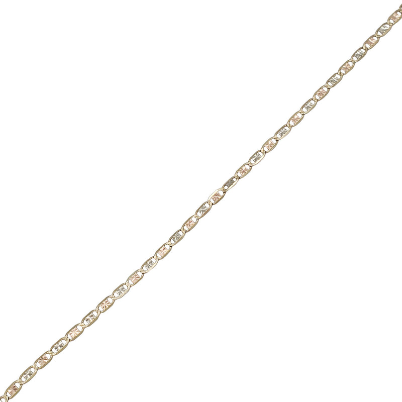 Tricolor Valentino Anklet Bracelet (10K)