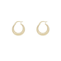 Croissant Hoop Earrings (14K）