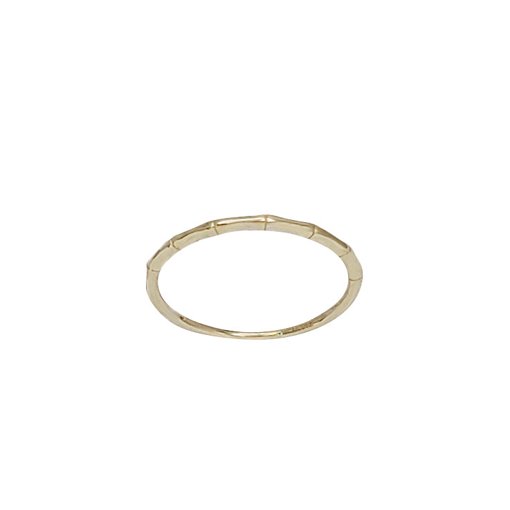 Yellow Gold Bamboo Ring (14K)