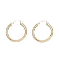 5mm/1" Plain Hoop Earrings (14K)