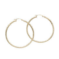 Diamond-Cut Hoop Earrings (14K)