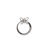 Diamond Round Butterfly Pendant (10K)