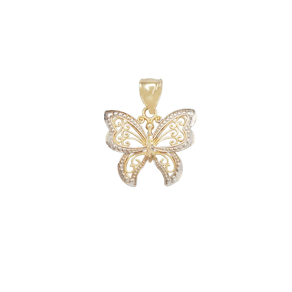 Two-Tone Butterfly Pendant (14K)