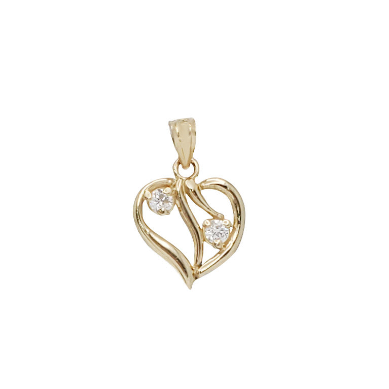 Zirconia Heart Pendant (14K)