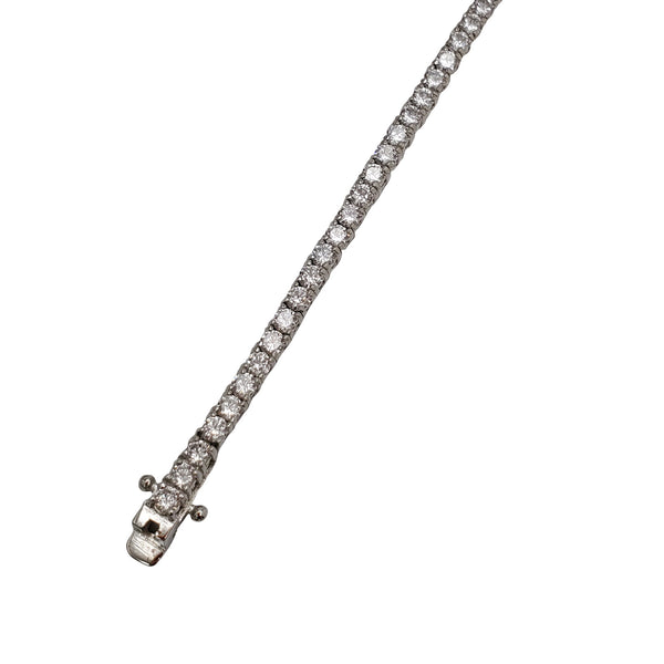 Zirconia Tennis Anklet (Silver)