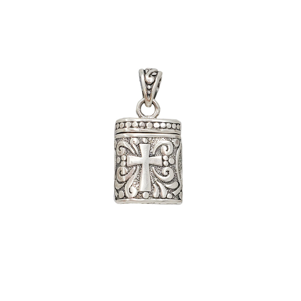 Pillbox Cross Pendant ( SILVER)