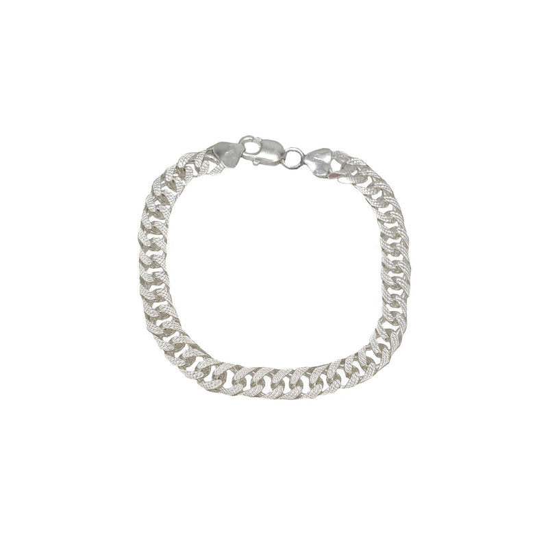 Diamond Cut Miami Cuban Bracelet (Silver)