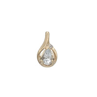 Pear-Shaped Aquamarine Diamond Pendant (14K)