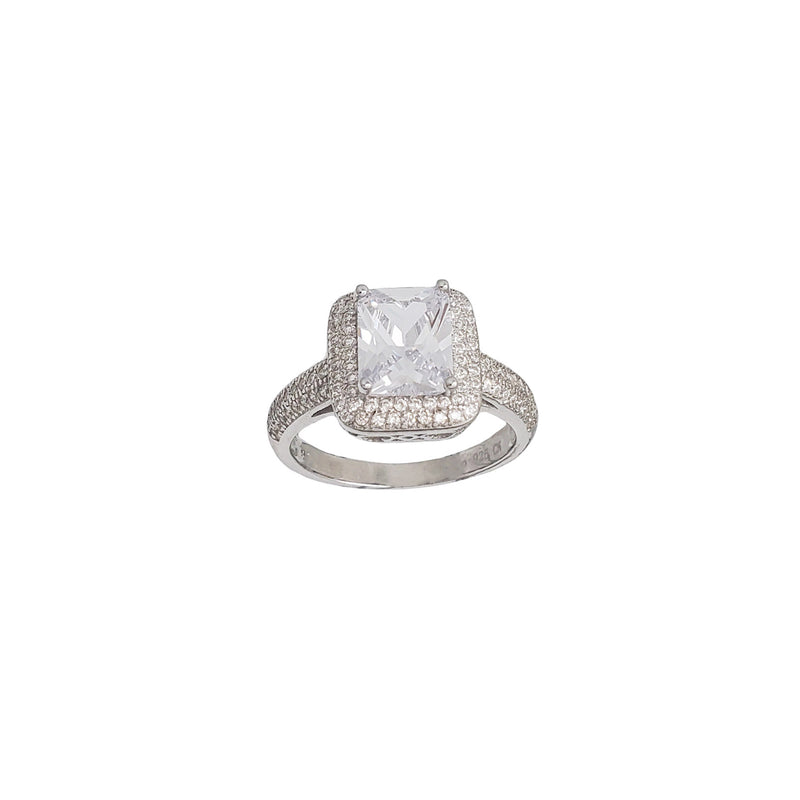 Zirconia Engagement Ring (Silver)