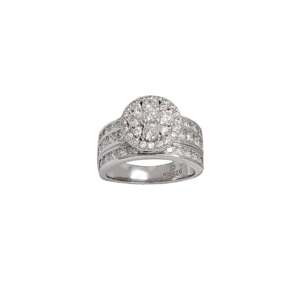 lced-Out CZ Round Ring (SILVER)