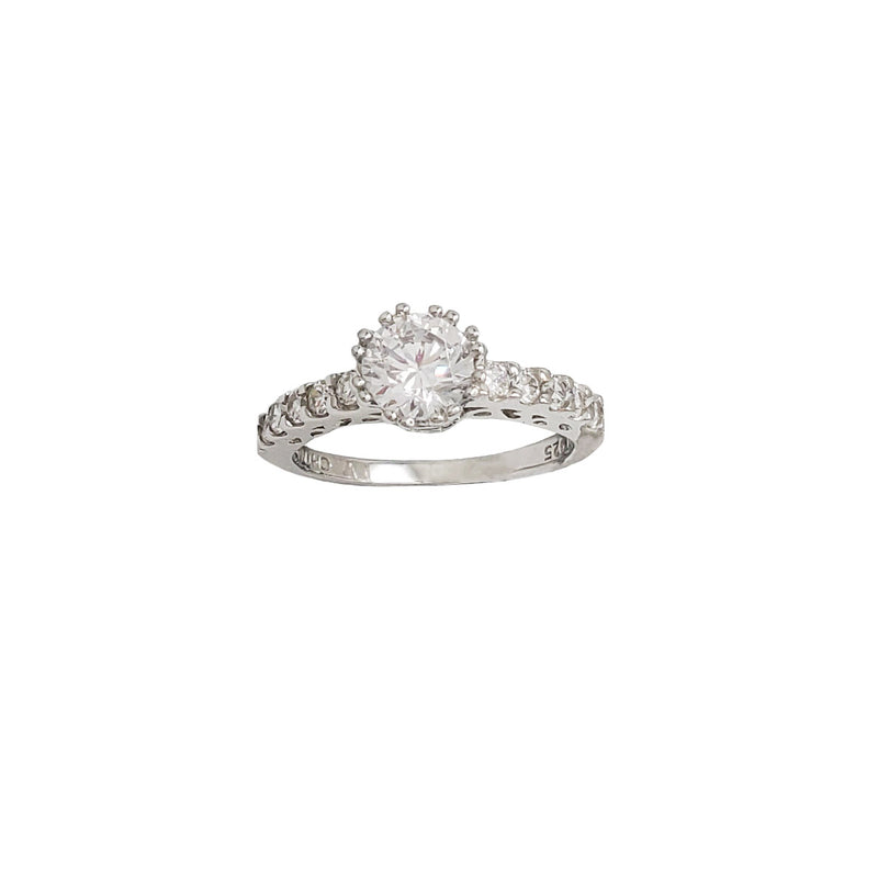 Zirconia Engagement Ring (Silver)