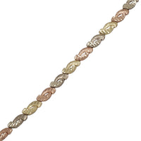 Tricolor Diamond-Cut Bracelet (14K)