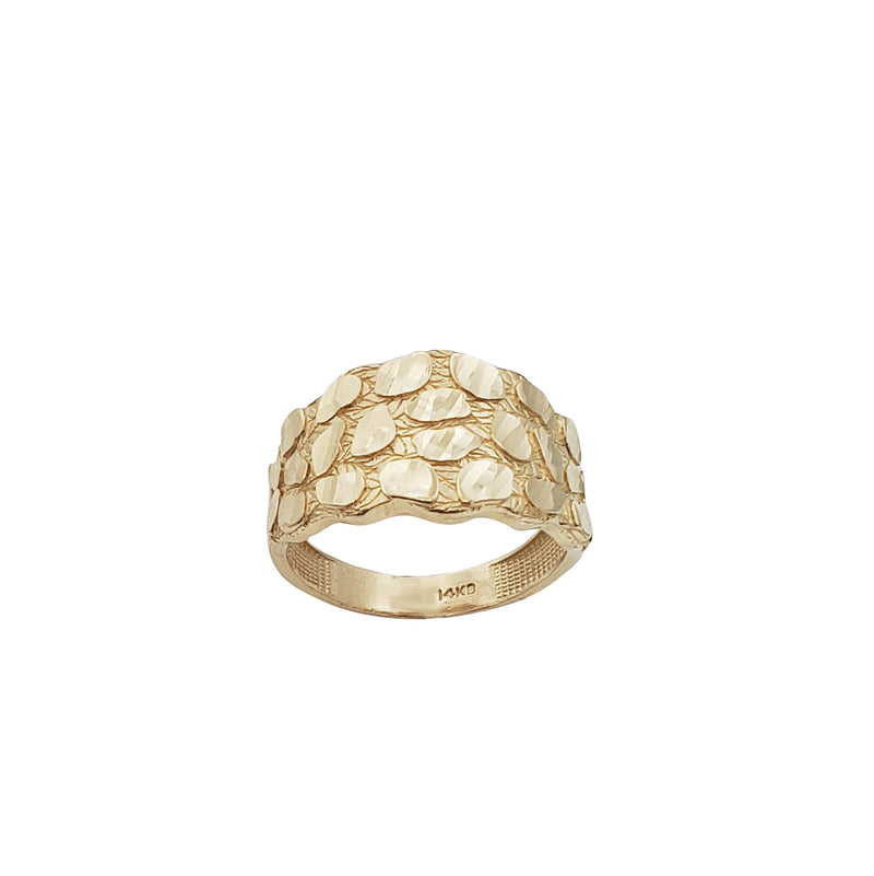 Flat Slim Fit Nugget Men's Ring (14K)