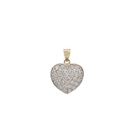 Iced-Out Two Tone Heart Pendant (10K)