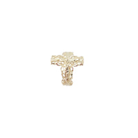Diamond Cut Crucifix Cross Ring (14K)
