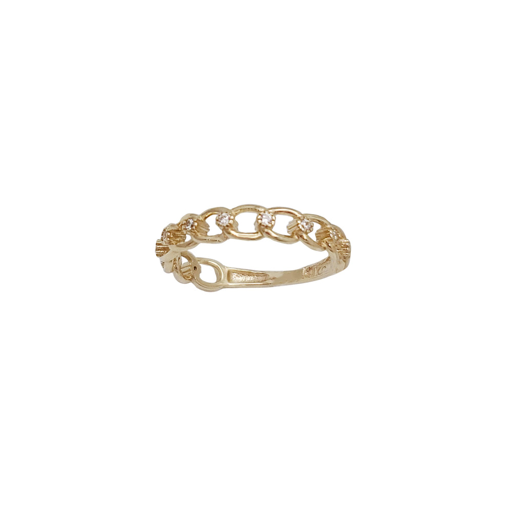 Cuban CZ Ring (14K)