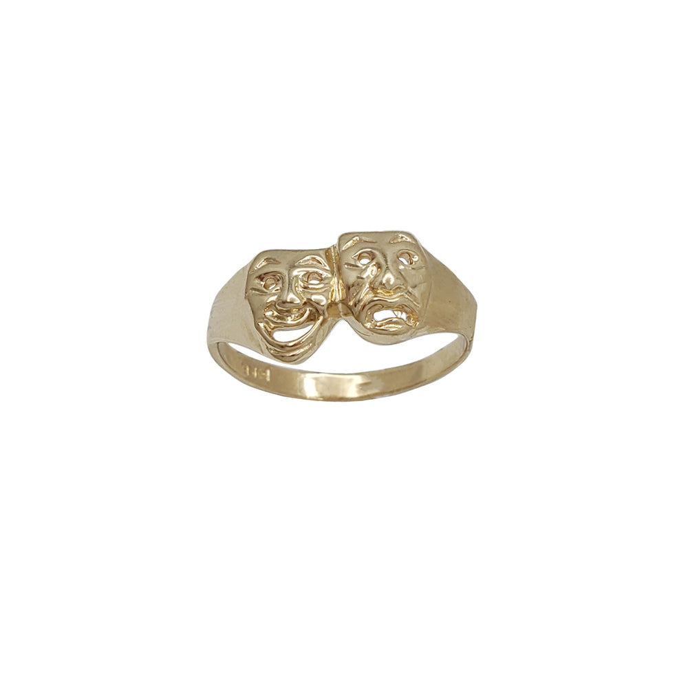 Comedy/Tragedy Ring (14K)