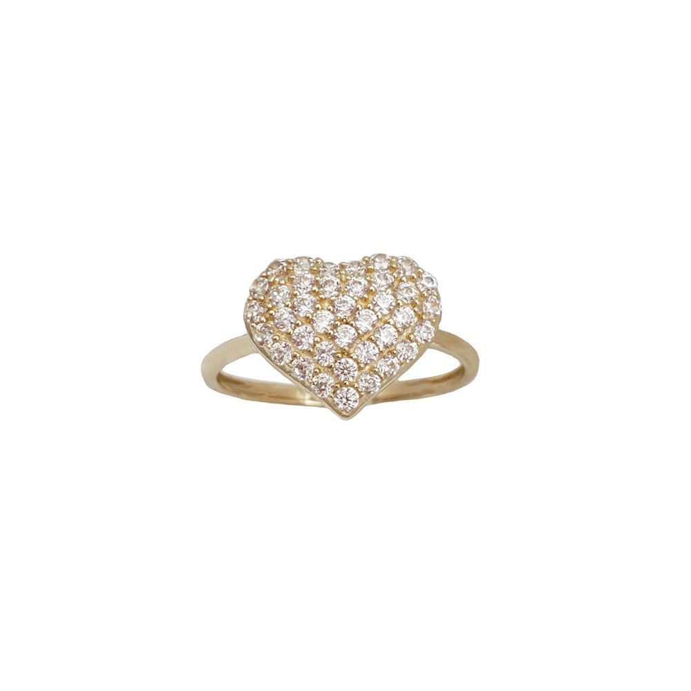 Iced-Out Heart Ring (14K)