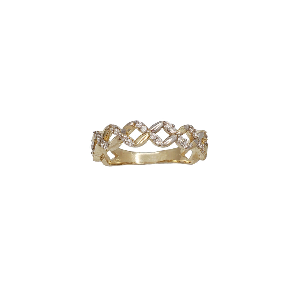 Rhombus CZ Ring (14K)