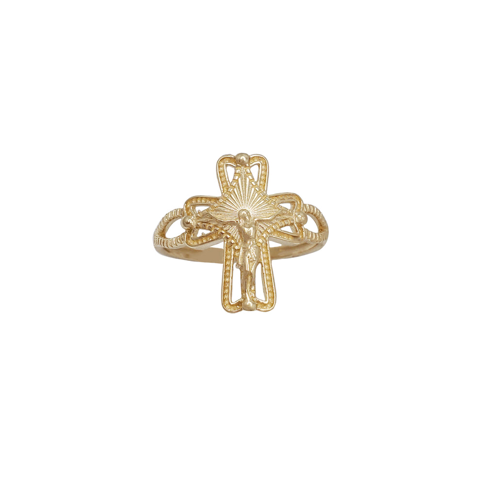 Crucifix Cross Ring (14K)