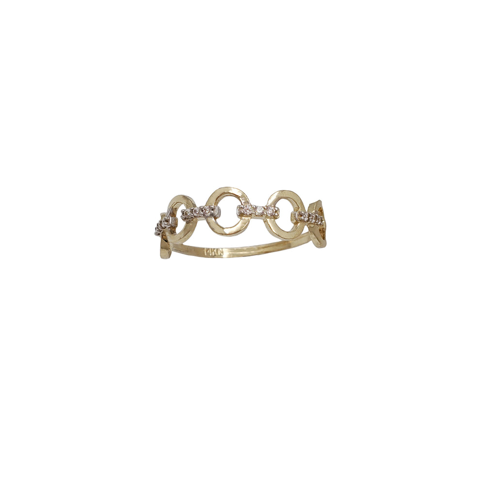 Five Round CZ Ring (14K)