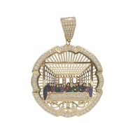 Zirconia Enamel Last Supper Pendant (14K)
