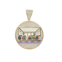 Zirconia Enamel Last Supper Pendant (14K)