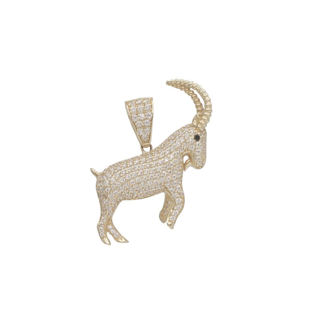 Zirconia Goat Pendant (14K)