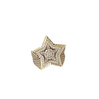 Zirconia Double Star Ring (14K)