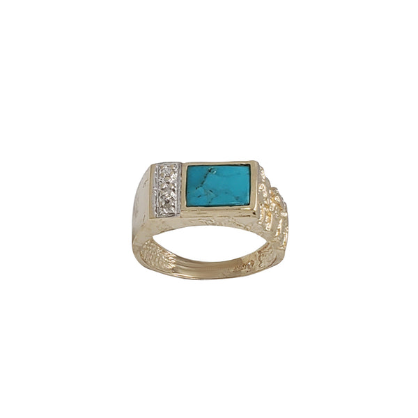 Turquoise Zirconia Nugget Ring (14K)