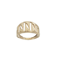 Yellow Gold Flat Cuban Lady Ring (14K)