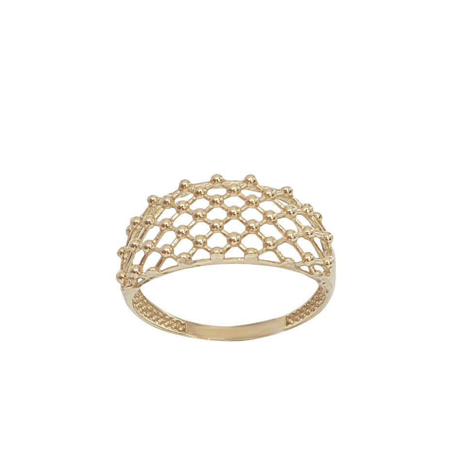 Yellow Gold Net Ring (14K)