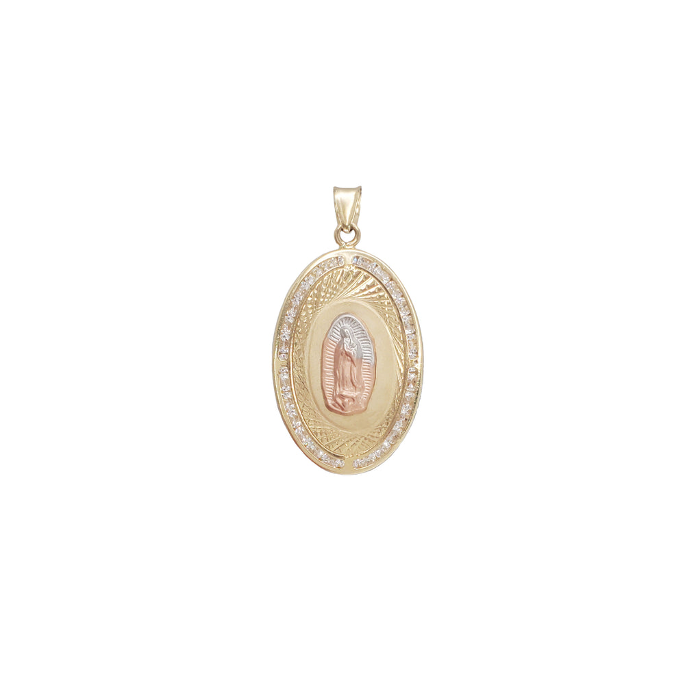 Tricolor Zirconia Guadalupe Pendant (14K)