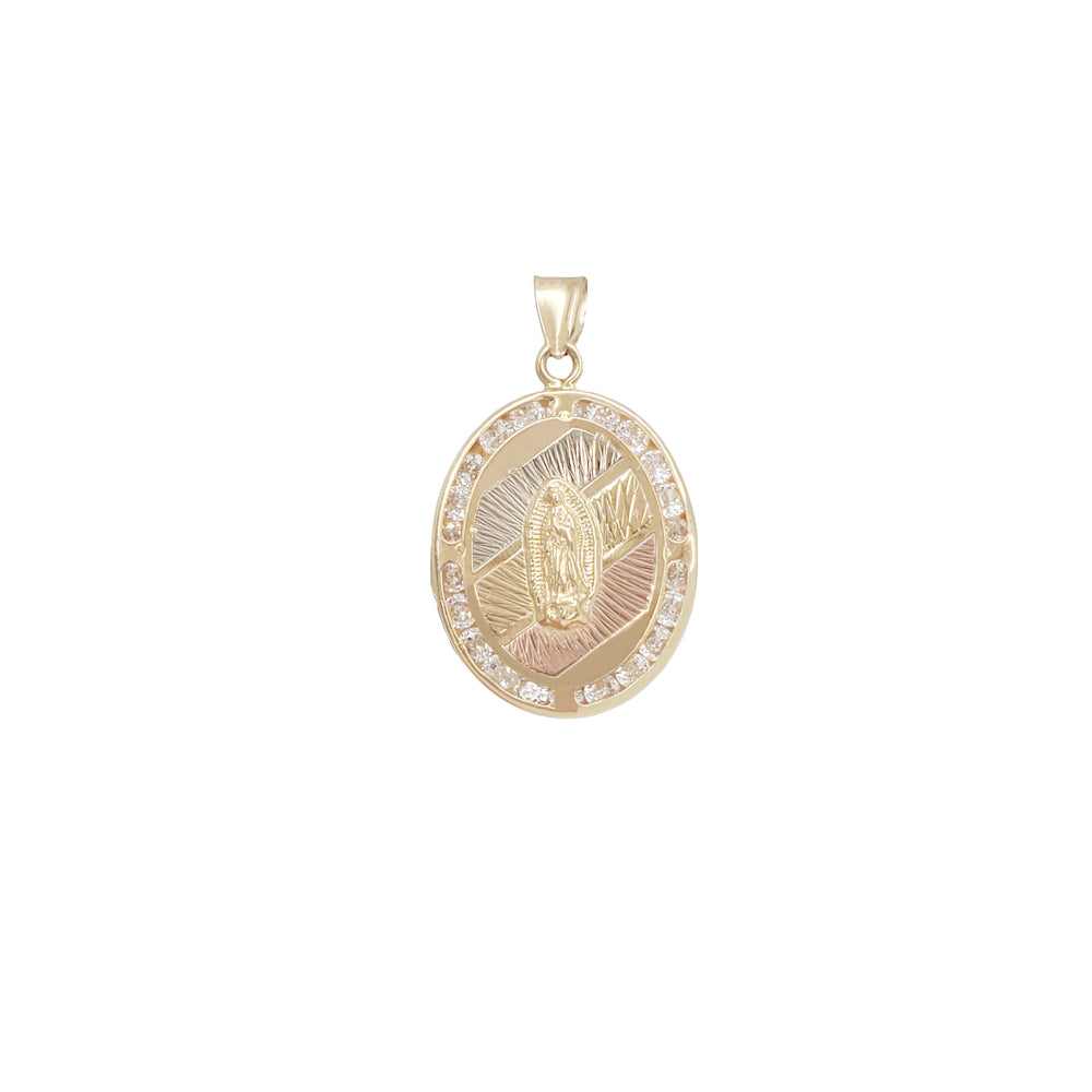 Oval Shape Guadalupe Pendant (14K)