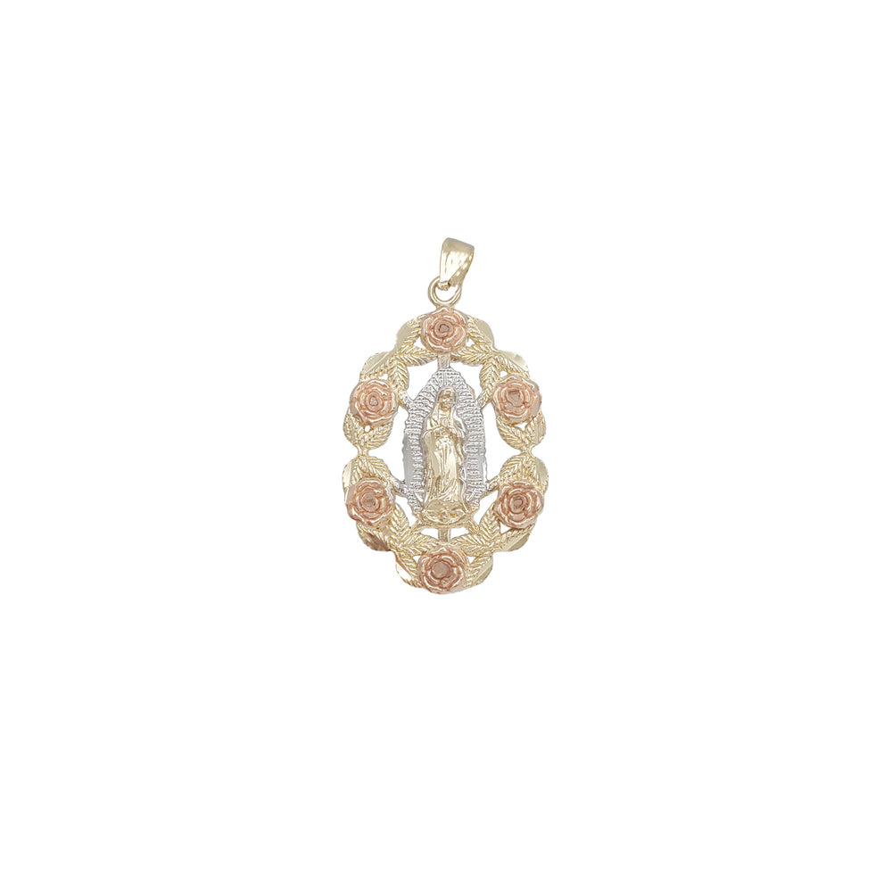 Flower Frame Guadalupe Pendant (14K)