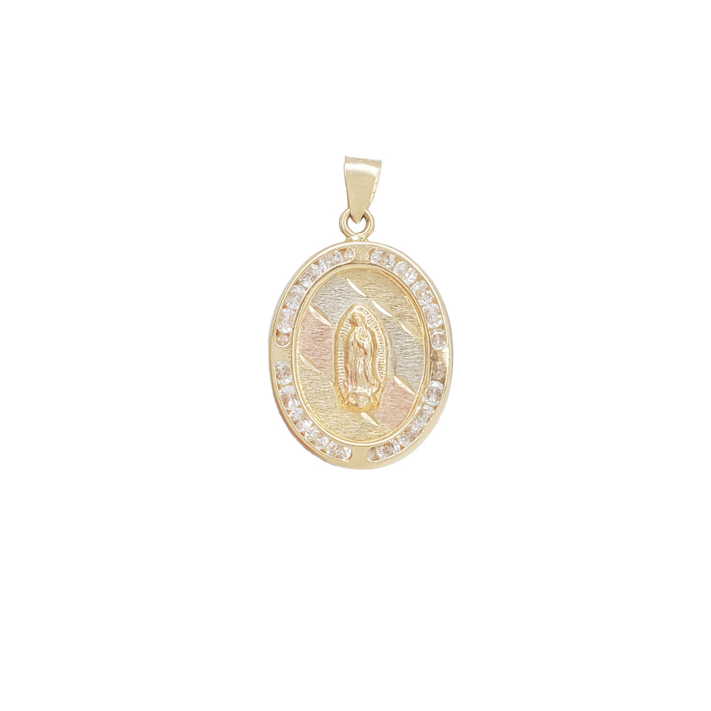 Oval Shape Guadalupe Pendant (14K)