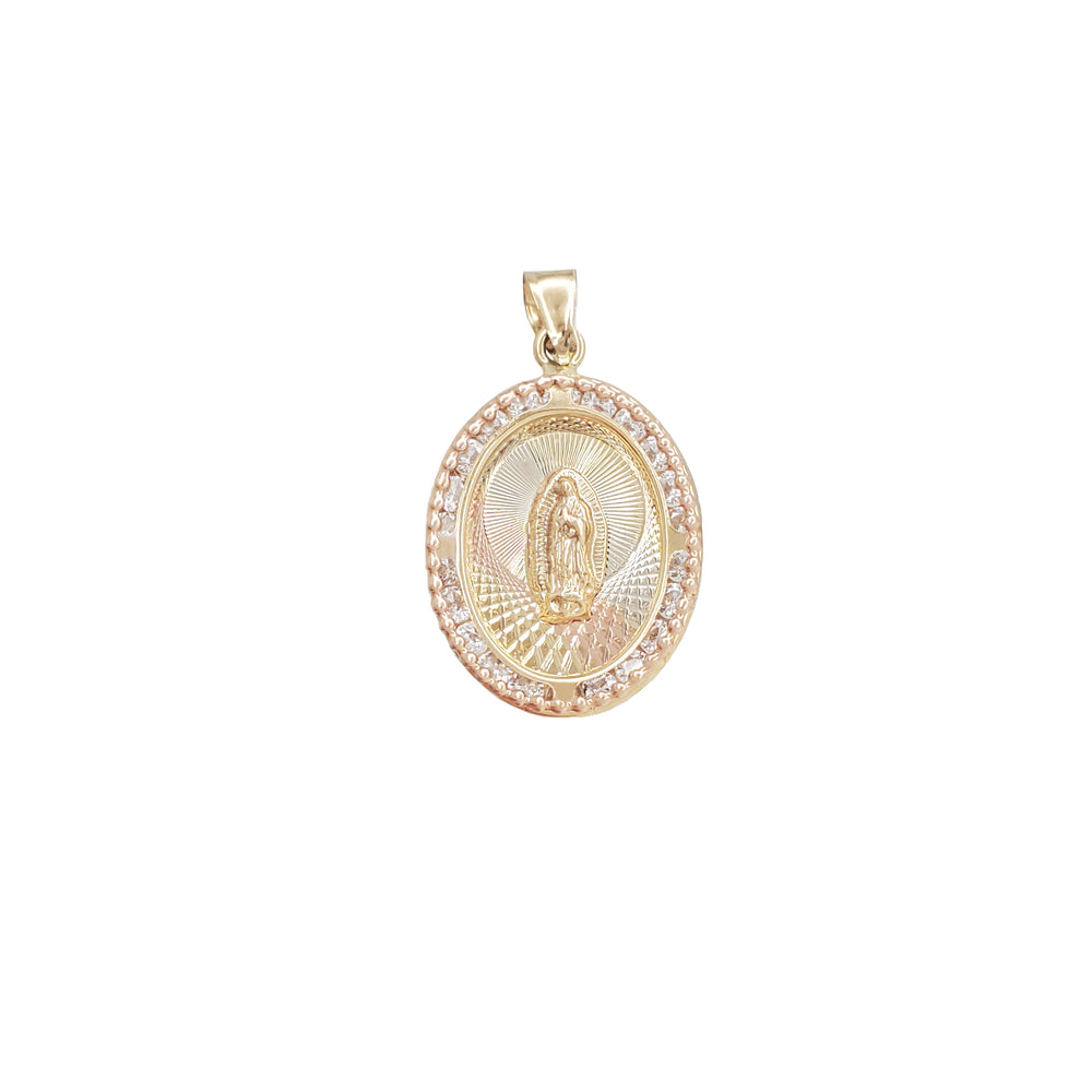 Tricolor Zirconia Guadalupe Pendant (14K)