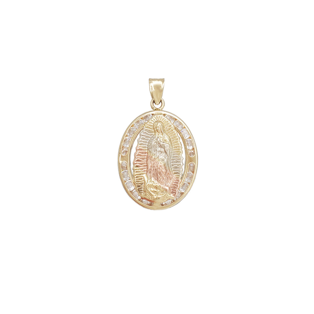 Tricolor Guadalupe Pendant (14K)