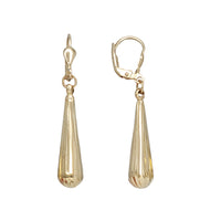 Diamond-Cut Teardrop Dangle Earrings (14K)