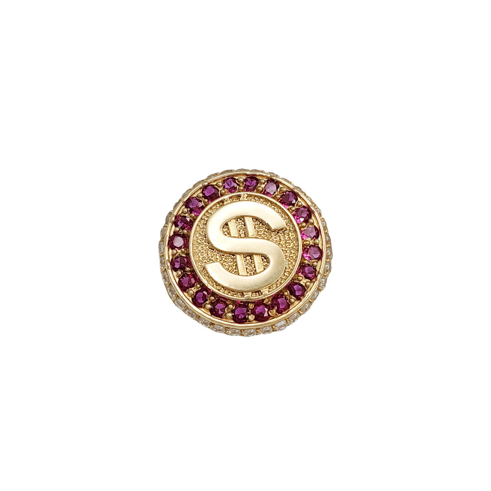 Dollar Sign CZ Ring (14K)