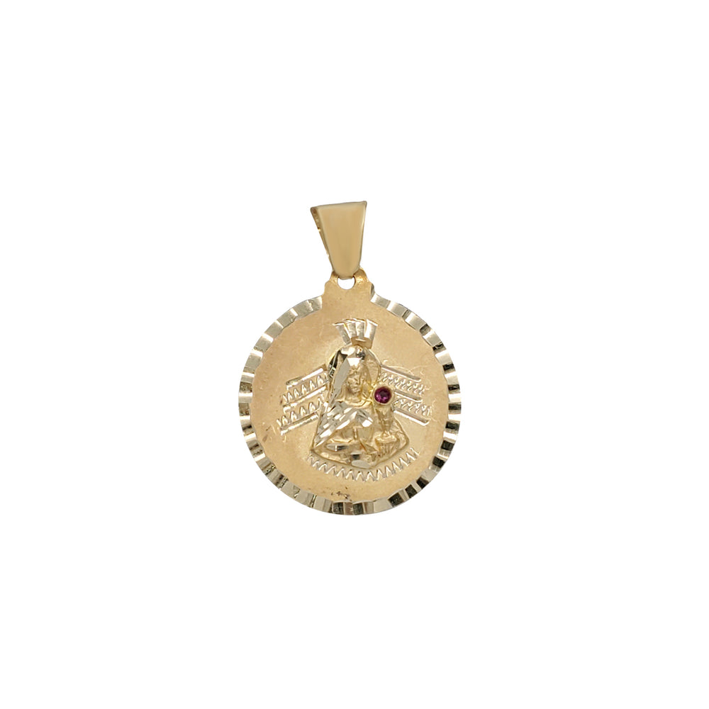 Diamond-Cut Santa Barbara Medallion Pendant (14K)