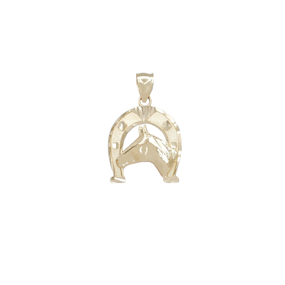 Horse & Horseshoe Pendant (14K)