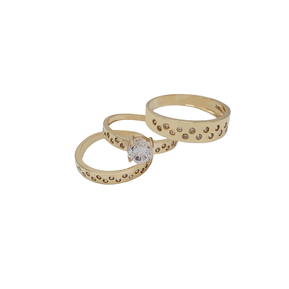 Three-Piece Set Engagement Rings (14K)
