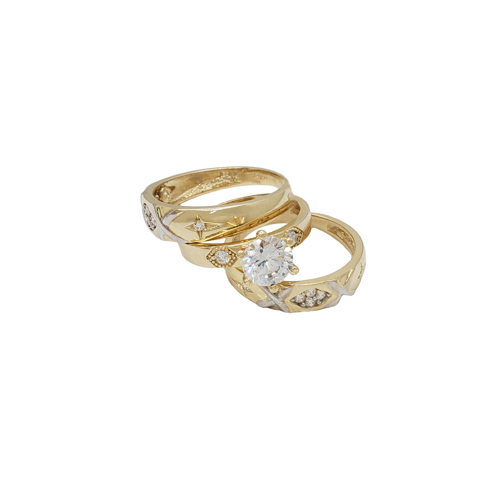 Three-Piece Set Engagement Rings (14K)