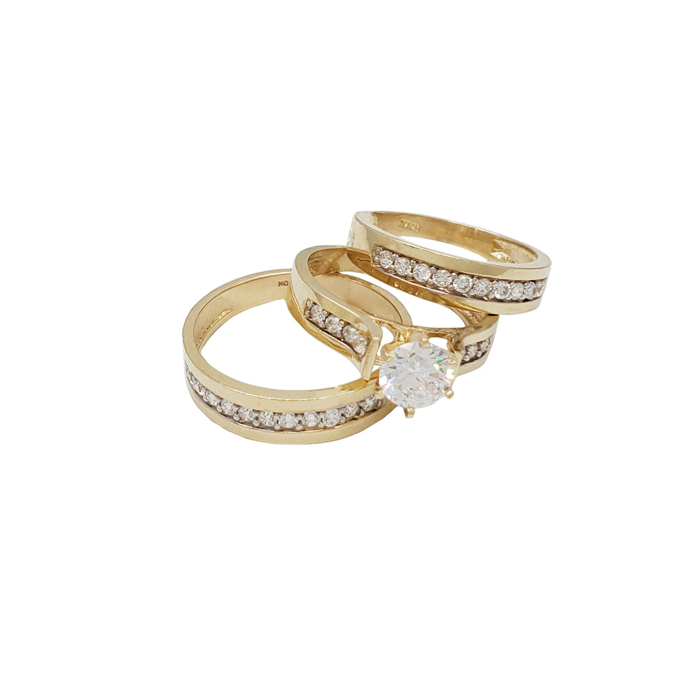 Three-Piece Set Engagement Rings (14K)