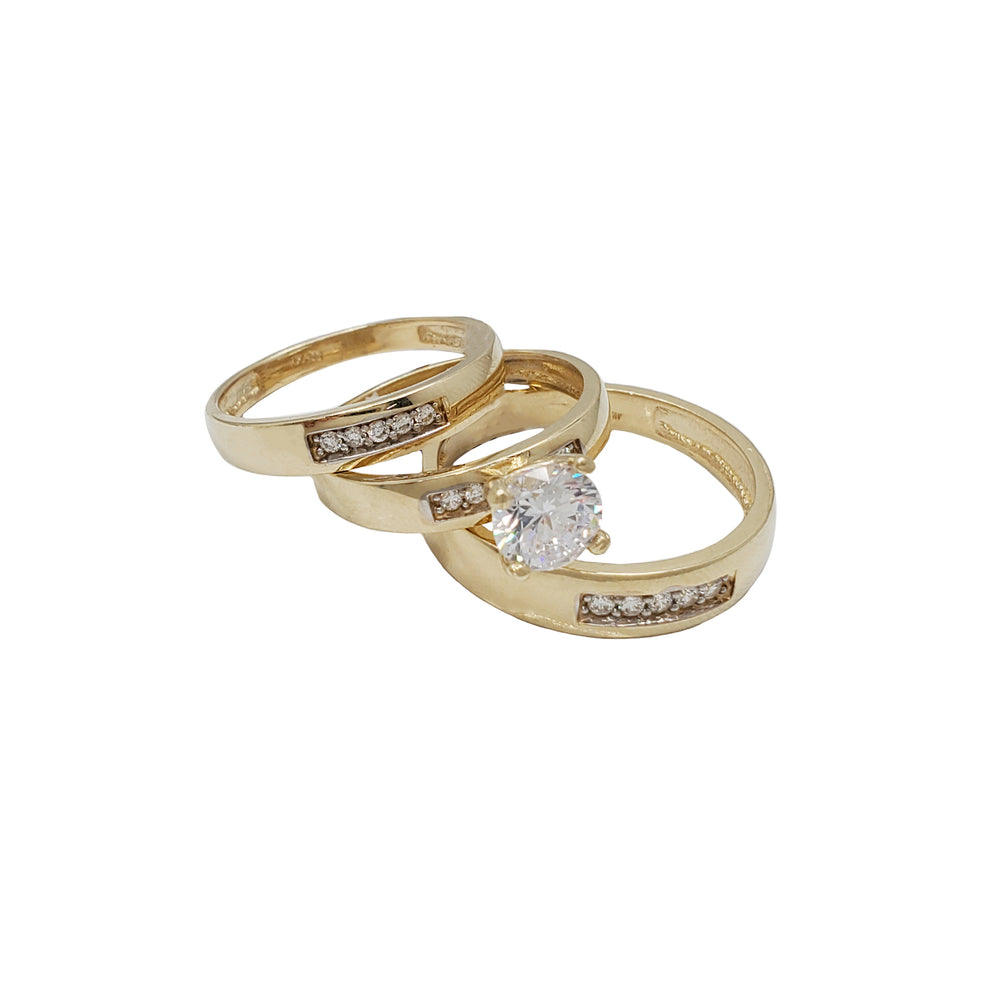 Three-Piece Set Engagement Rings (14K)